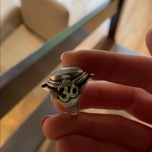 BOHO STYLE SILVER OM RING (vintage)